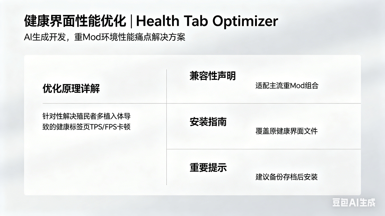 HealthTabOptimizer - 健康界面性能优化