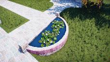 Cottage Core Modular Half Fountain