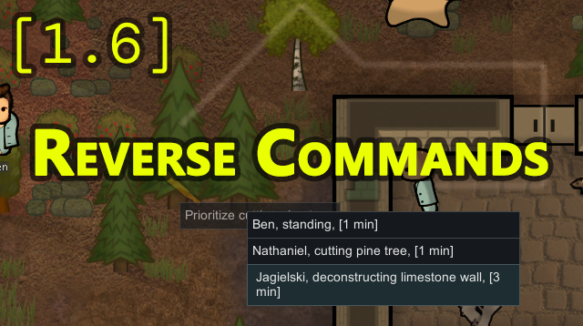 Reverse Commands [1.6] mod preview for RimWorld