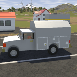 Pick up work truck covered