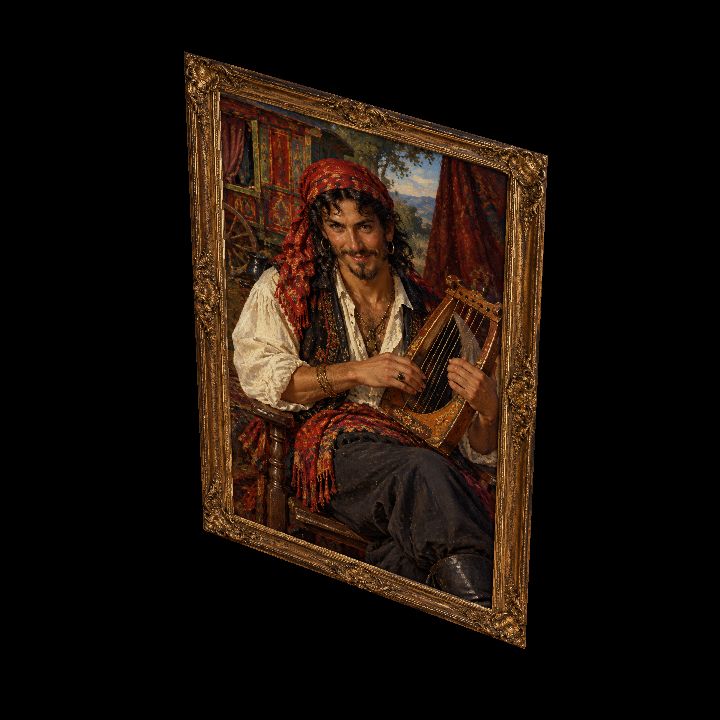 Painting, Harpist {2D}