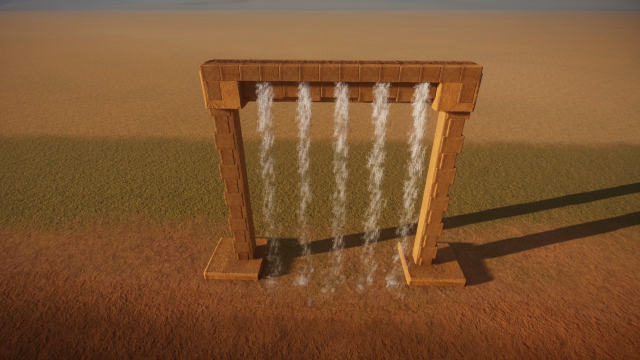 Indian Temple themed waterfall