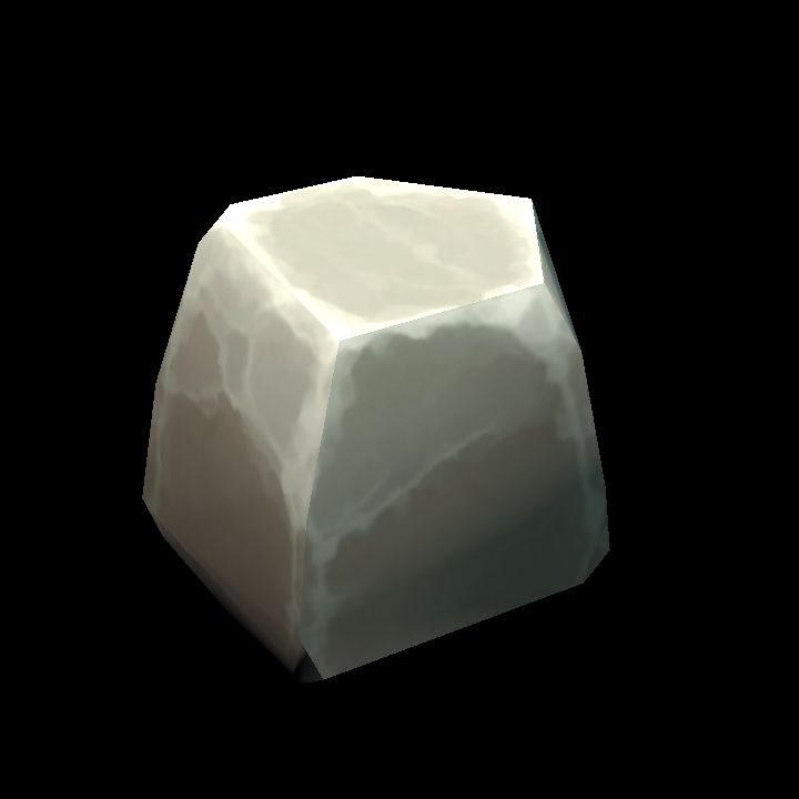 Rock - white, low-poly - 09 preview