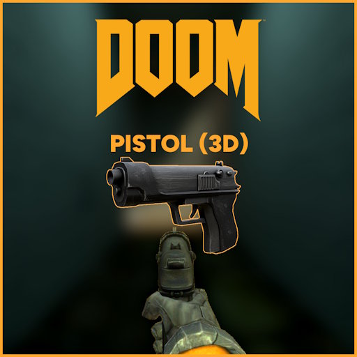 Doom 1993 Pistol (3D)