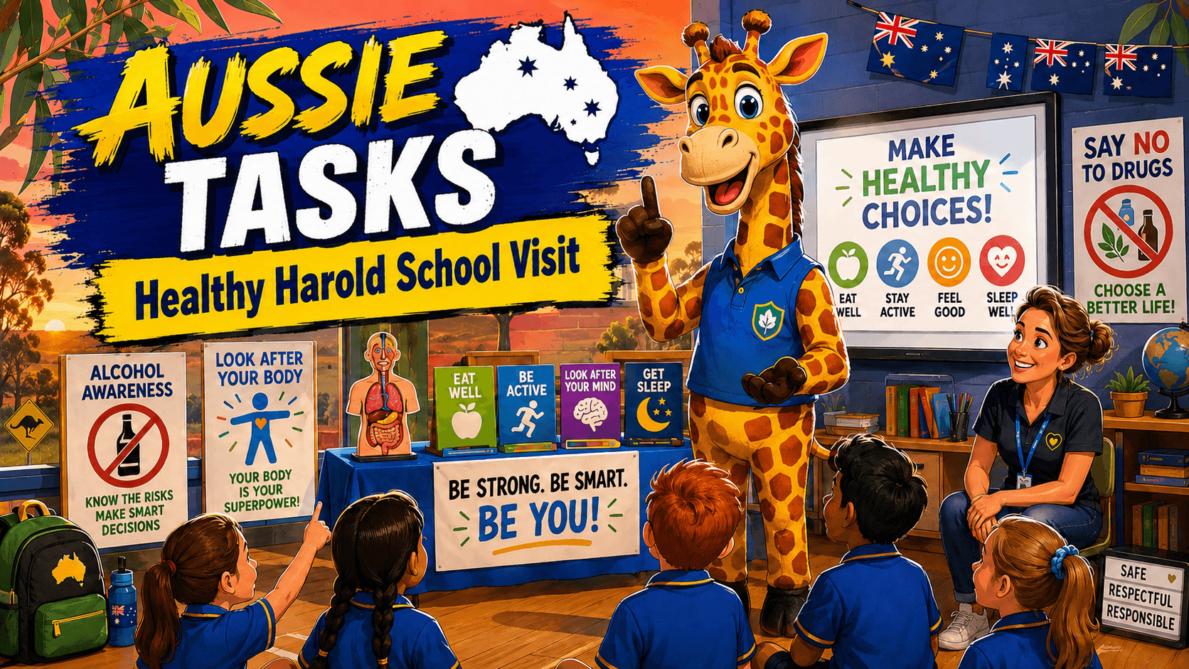 Aussie Callouts - Healthy Harold School Visit