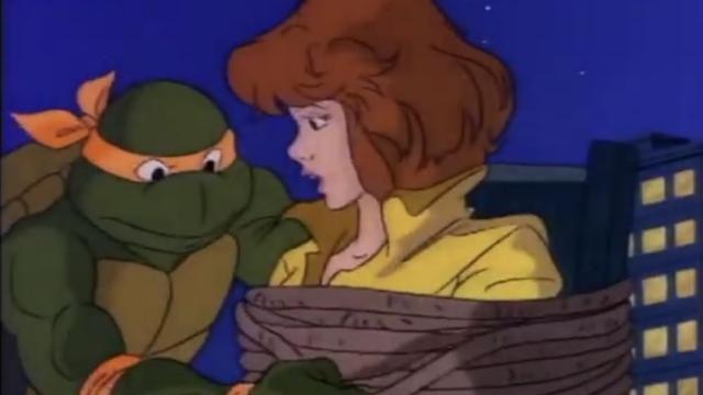 R-18 April O'Neil animated sexy pipe bomb