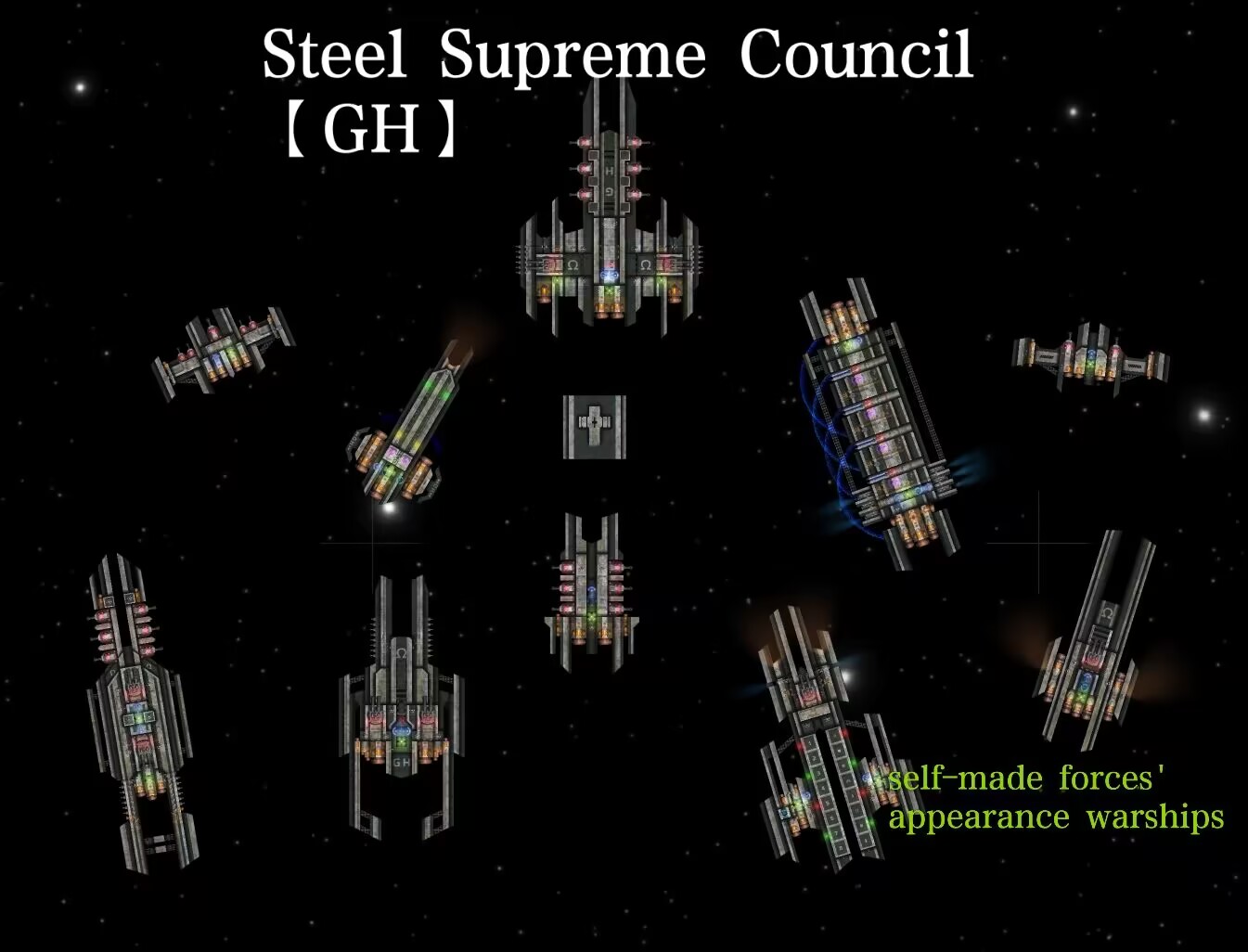 Steel Supreme Council [GH] custom-made expansion pack for combat ships and fleet assets preview