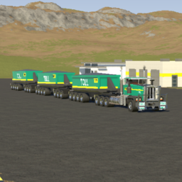 toll road train 3 trailers