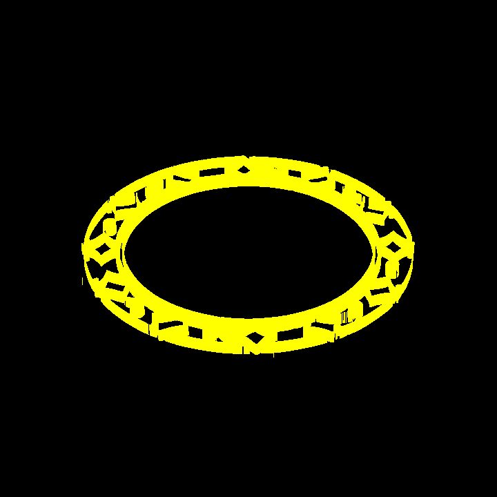 A glowing sigil - yellow circle 1