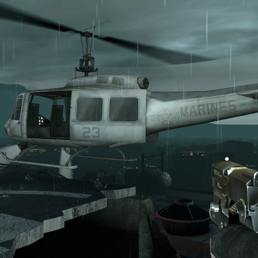 White Marines Helicopter
