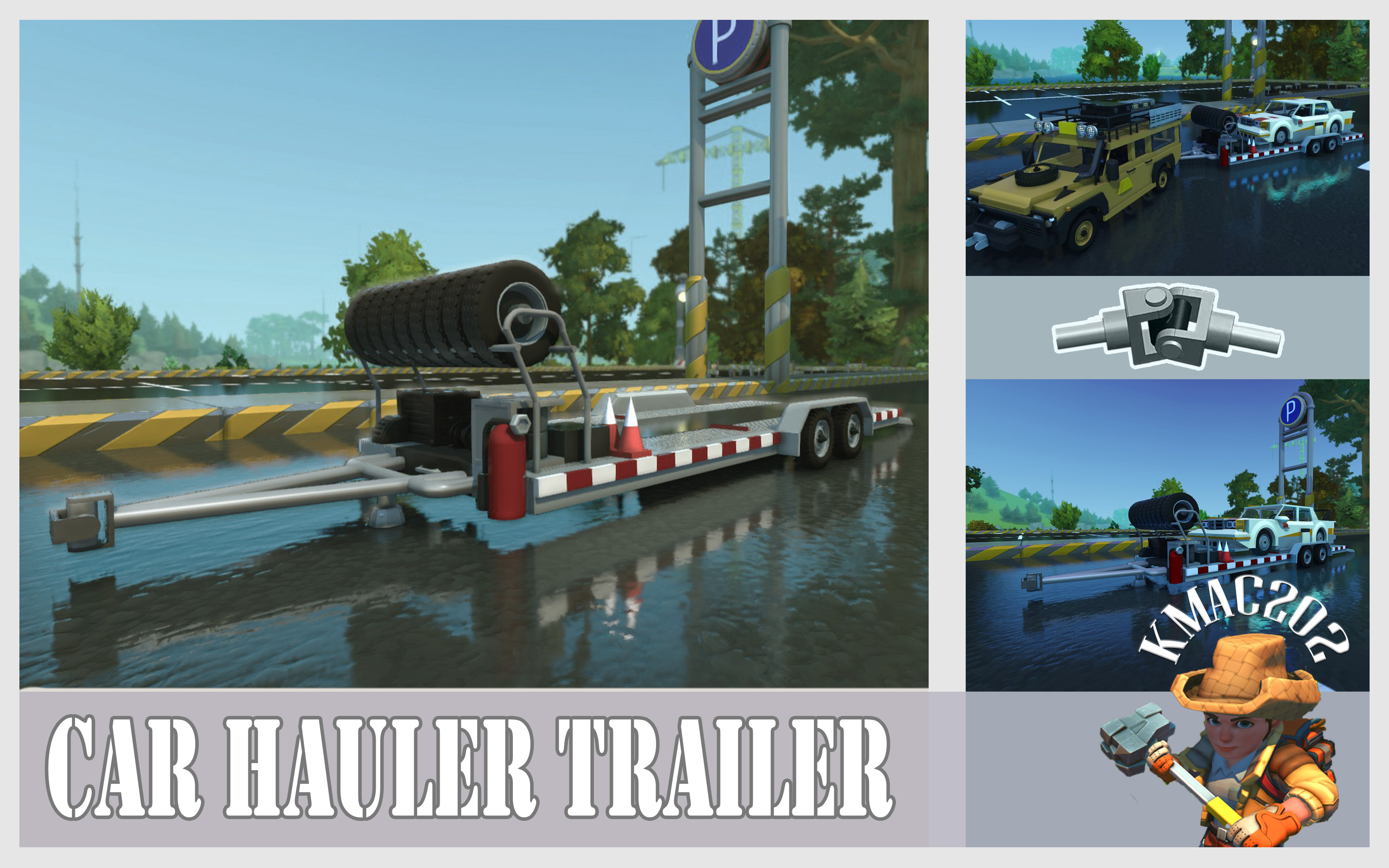 Car Hauler Trailer 汽车运输拖车 拖板车