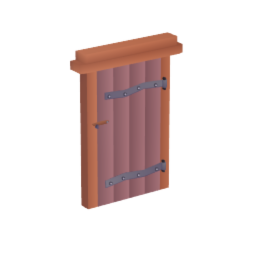 Medieval Wooden Castle Door (Closed)