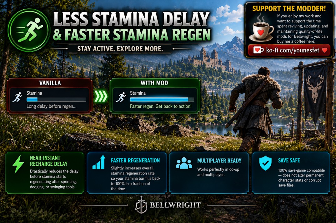 Less Stamina Delay + Faster Stamina Regen preview