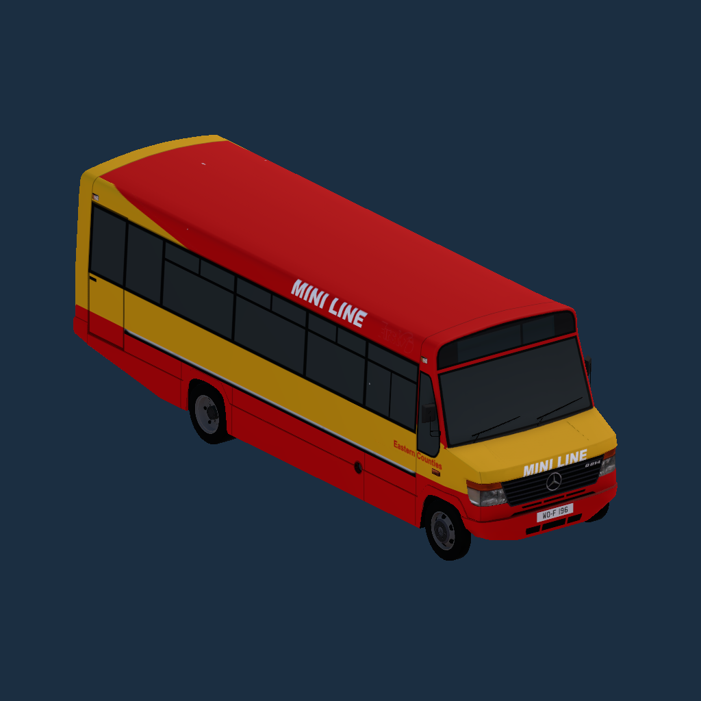 Mercedes-Benz O814D Plaxton Beaver 2 8.5m First Eastern Counties Mustard and Ketchup Mini Line Branded