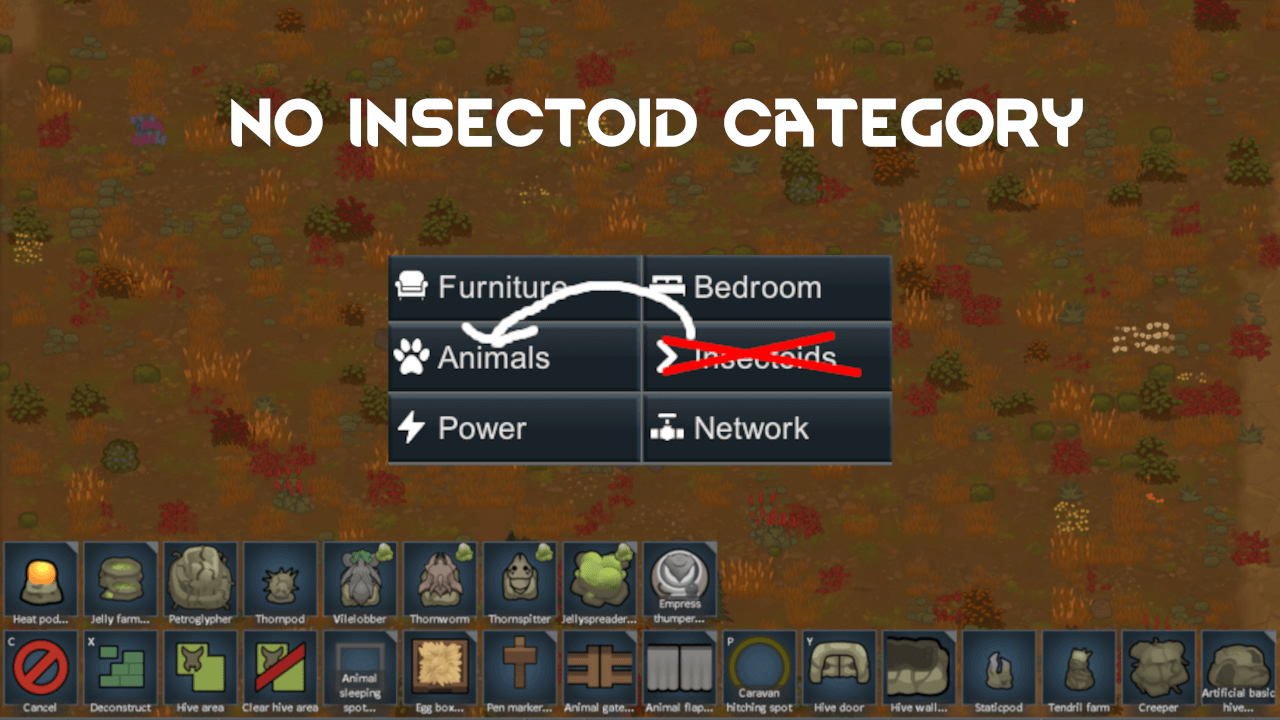 No Insectoids Category | Insectoids to Animals Category