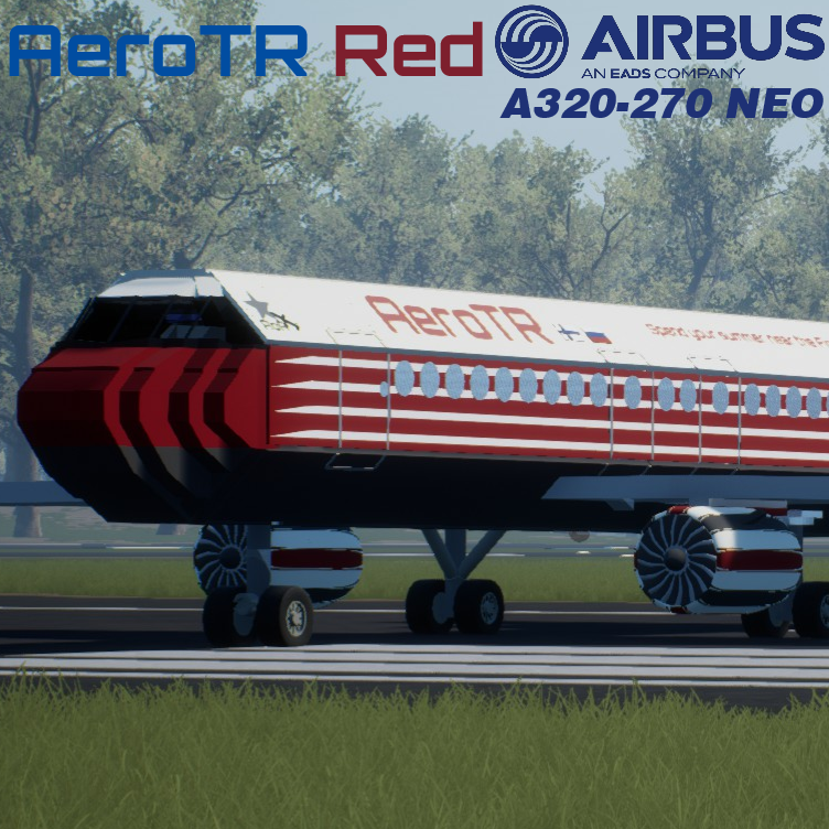 Softbody AIR LINER Airbus A320-270 NEO AeroTR Airlines Summer Red Livery