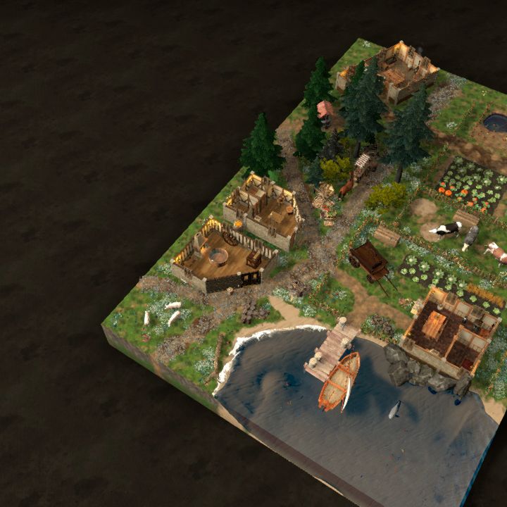 little harbor near the city