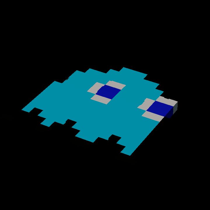 Pacman ghost blue