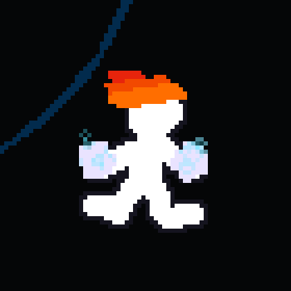 dumb hat and flame hands