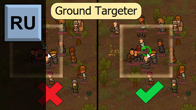 Перевод Ground Targeter | Russian Translation mod preview for RimWorld