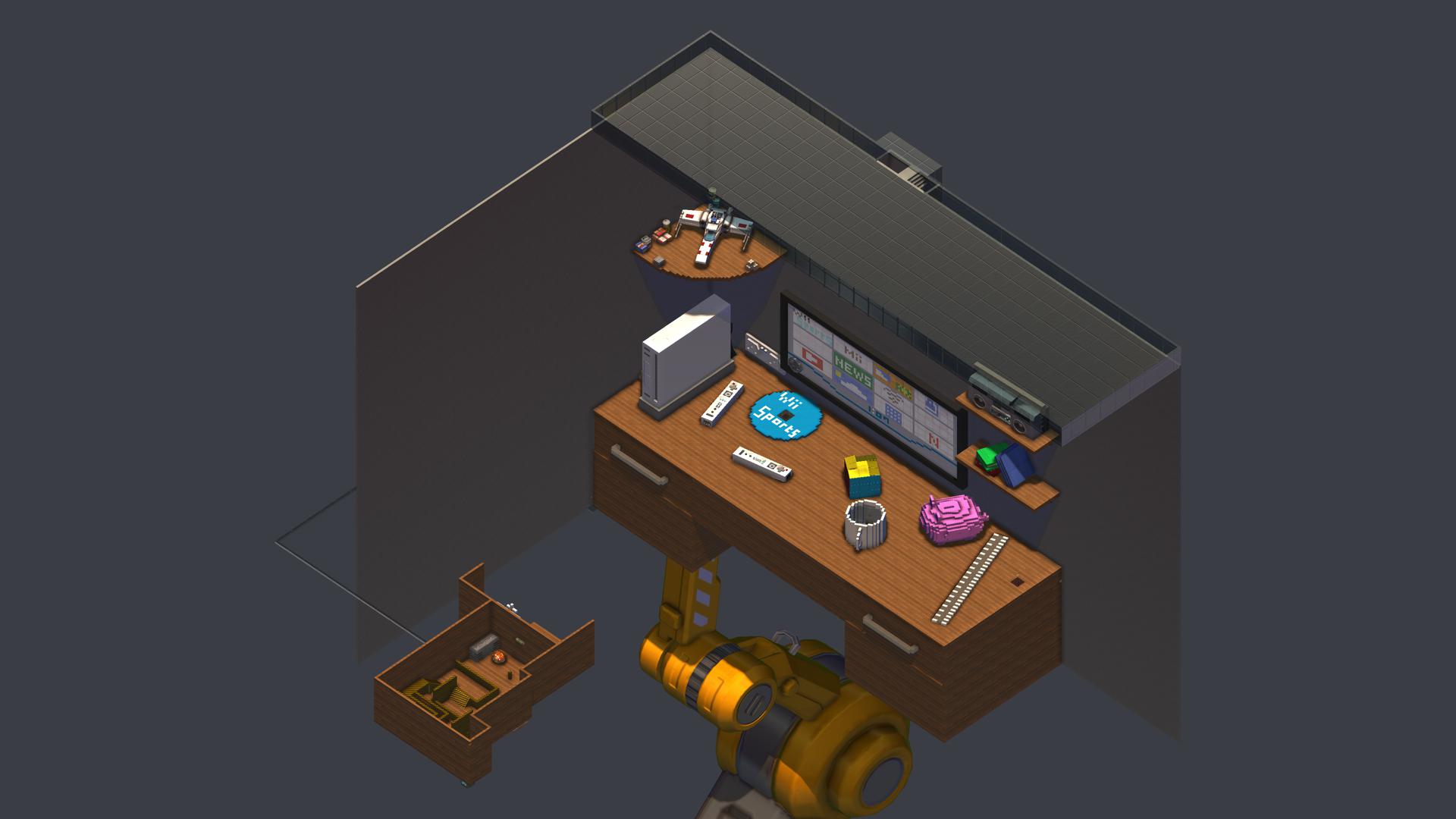 Wii sports on desk H&S