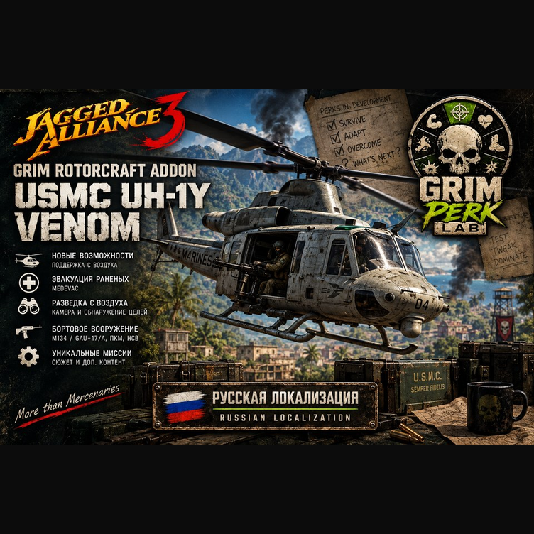 RU Grim Rotorcraft Addon - USMC UH-1Y Venom preview