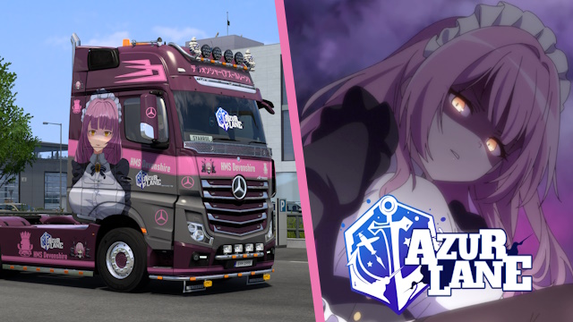 Mercedes Actros MP4 HMS Devonshire - Azur Lane Skin