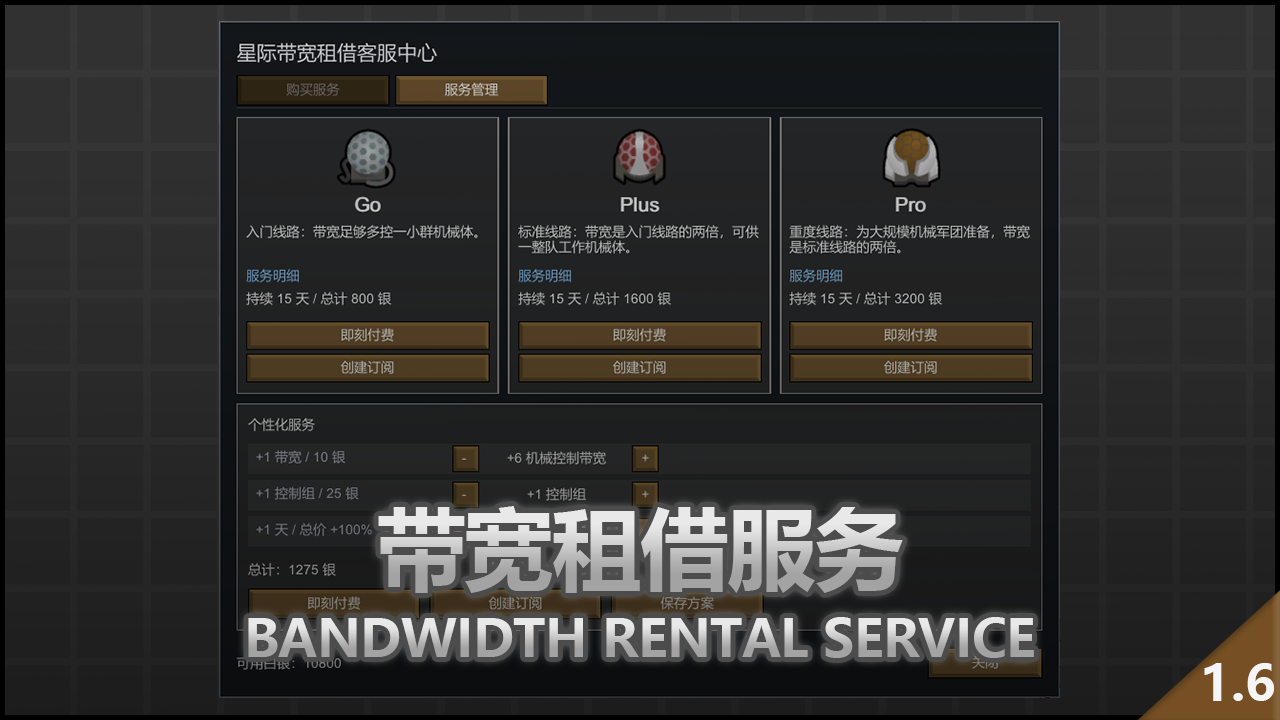 Bandwidth Rental Service