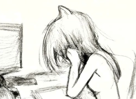hkmori - panic attack in bed
