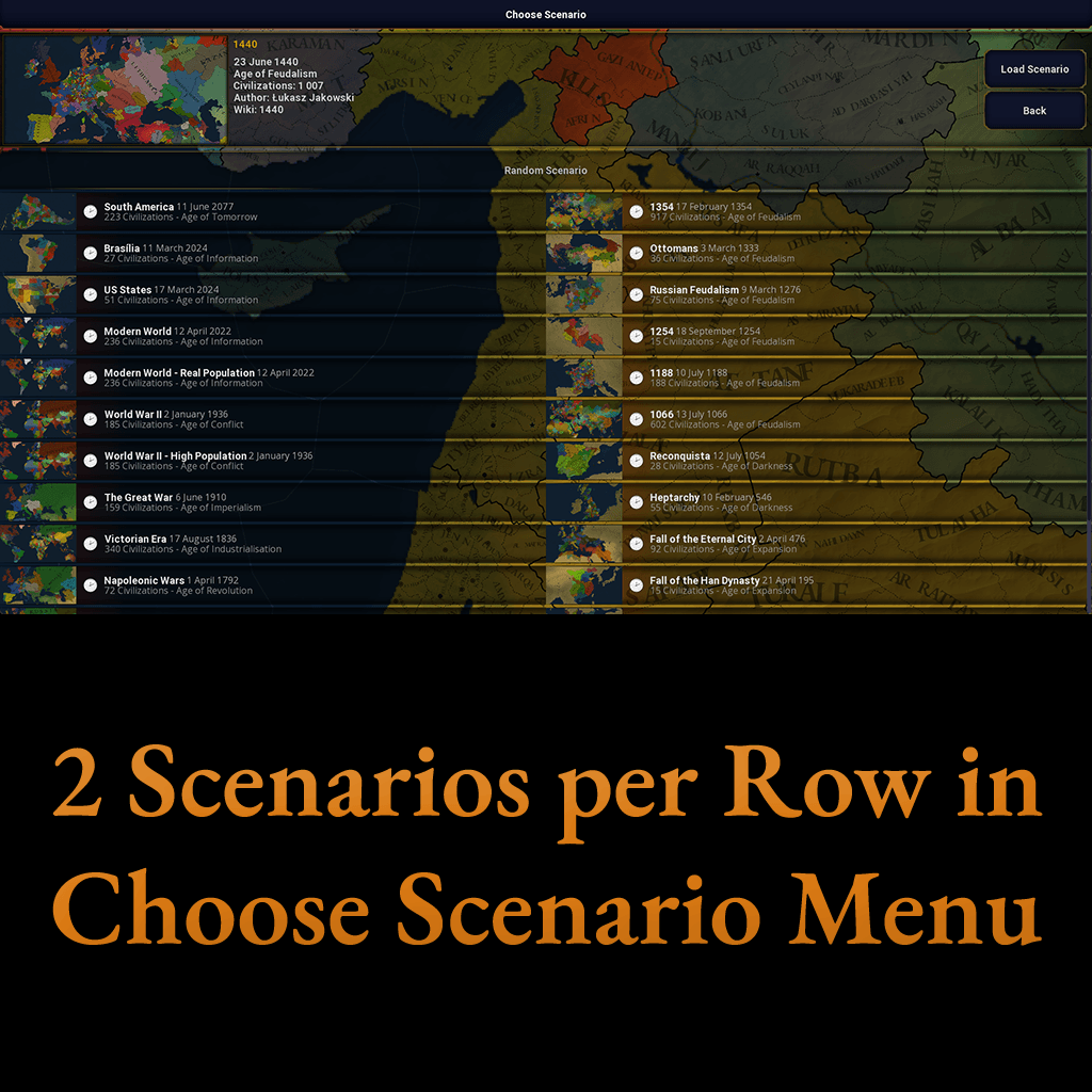 2 Scenarios Per Row