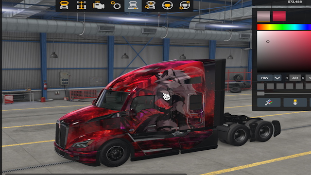 Hellhound Hauling T680 and Box Trailer skin Pack preview