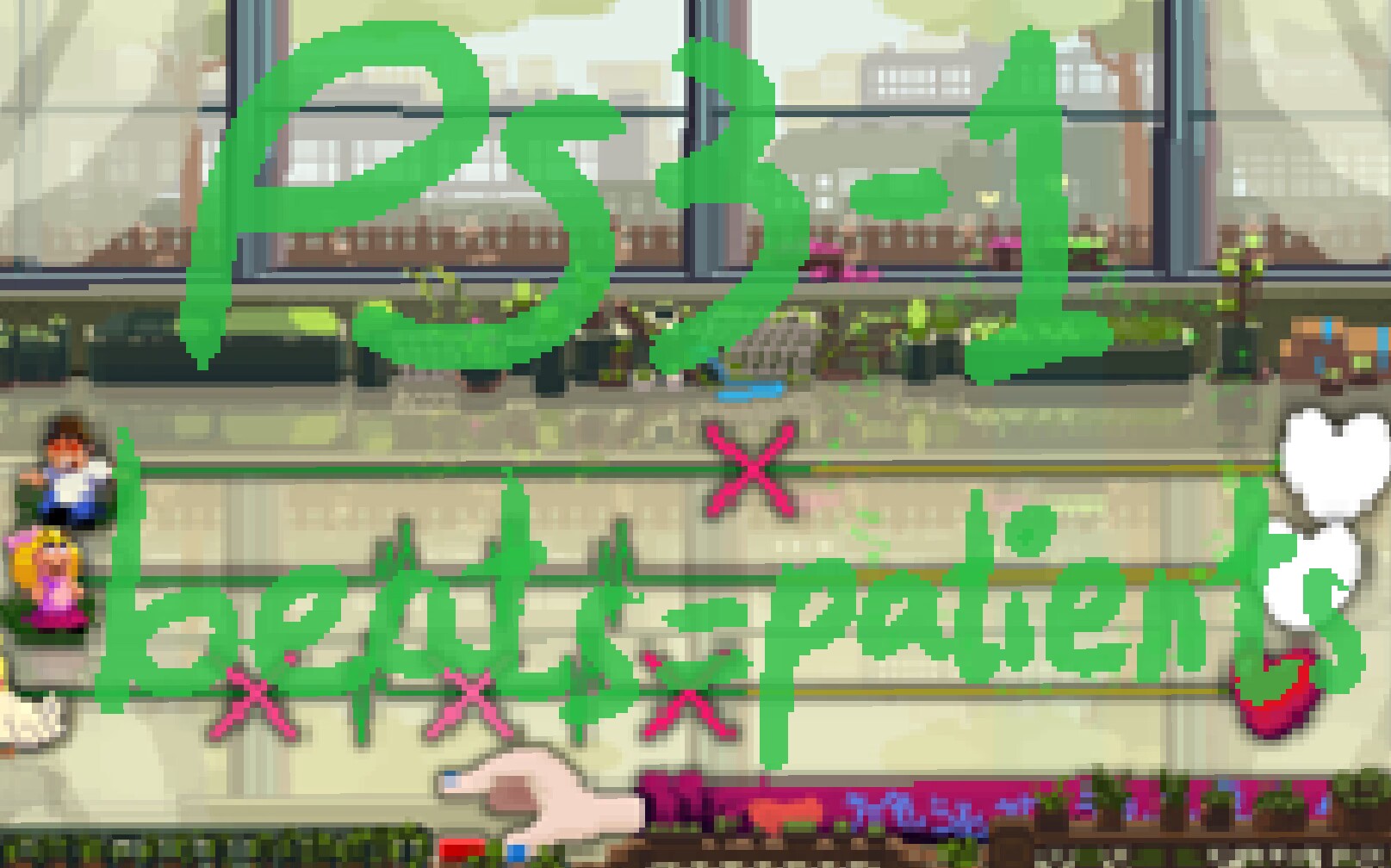 Rhythm Doctor OST - 3-1 Sleepy Garden but the number of beats depend on the number of patients online at present