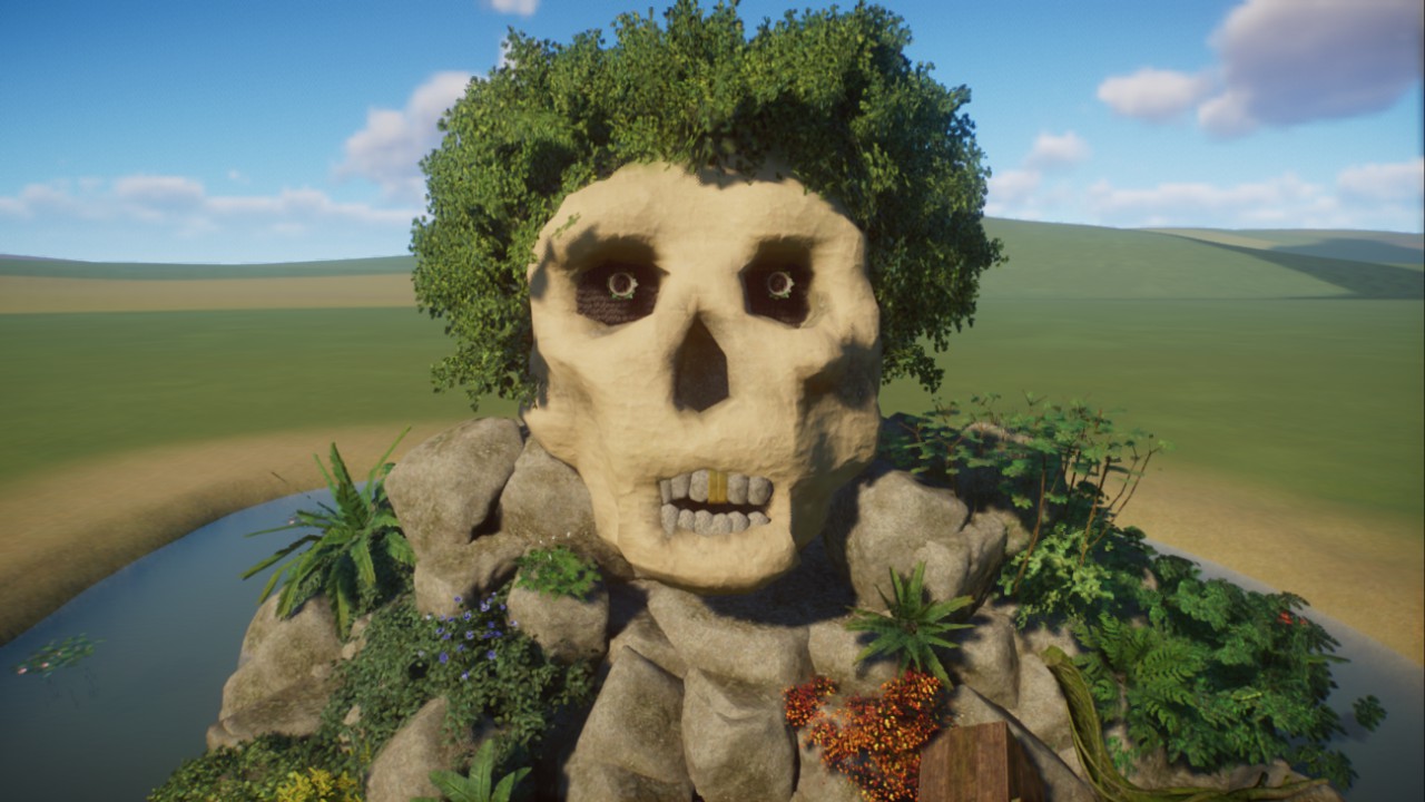 Skull island decoration
