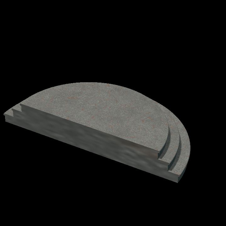 Half round platform 3 steps