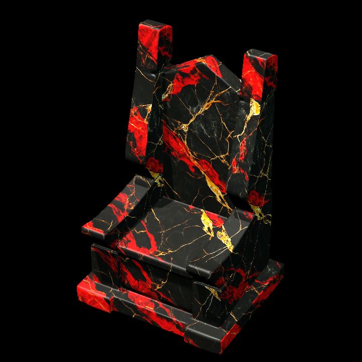 Throne, Black, Gold & Red Marble