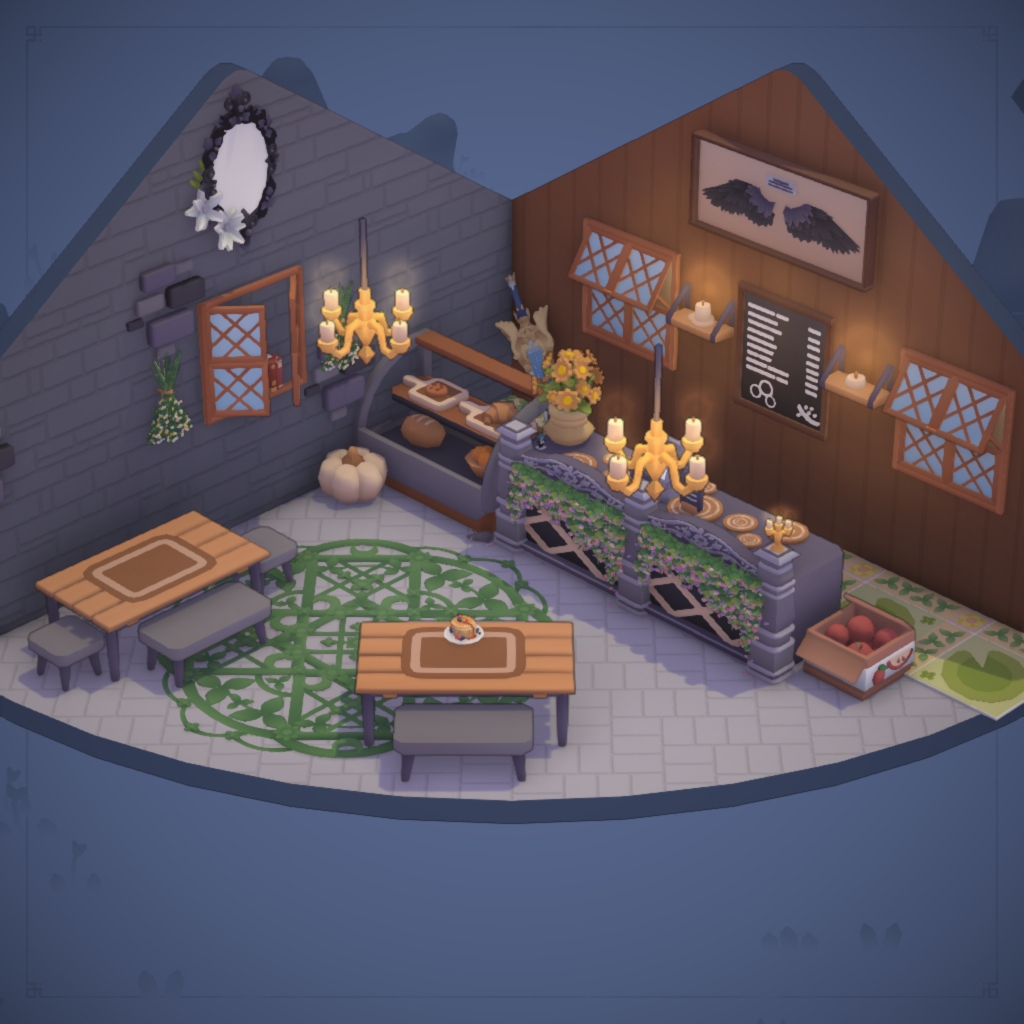 Grey Medieval Cafe