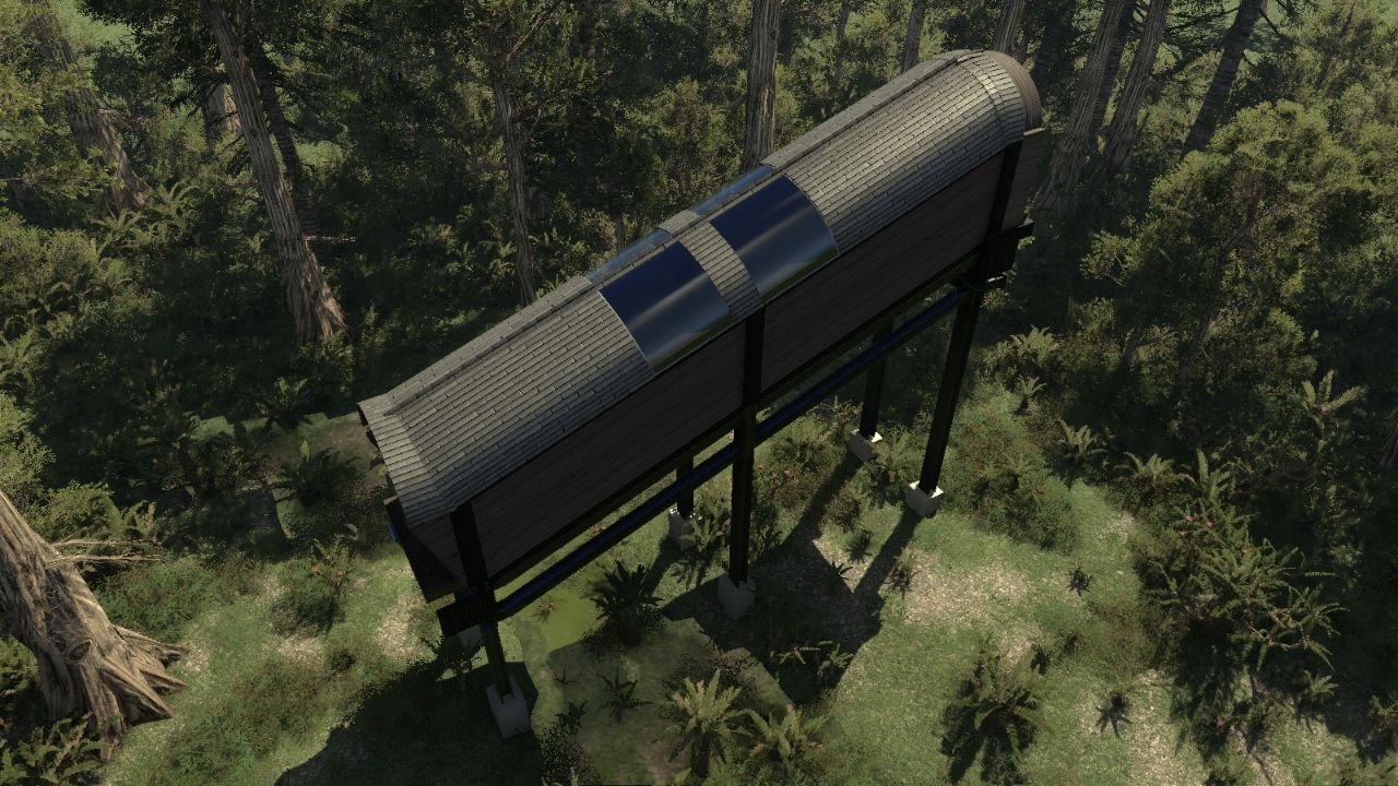 Raised Walkway B7 Long Stairway Up (The Pro-Naturalist Pack)