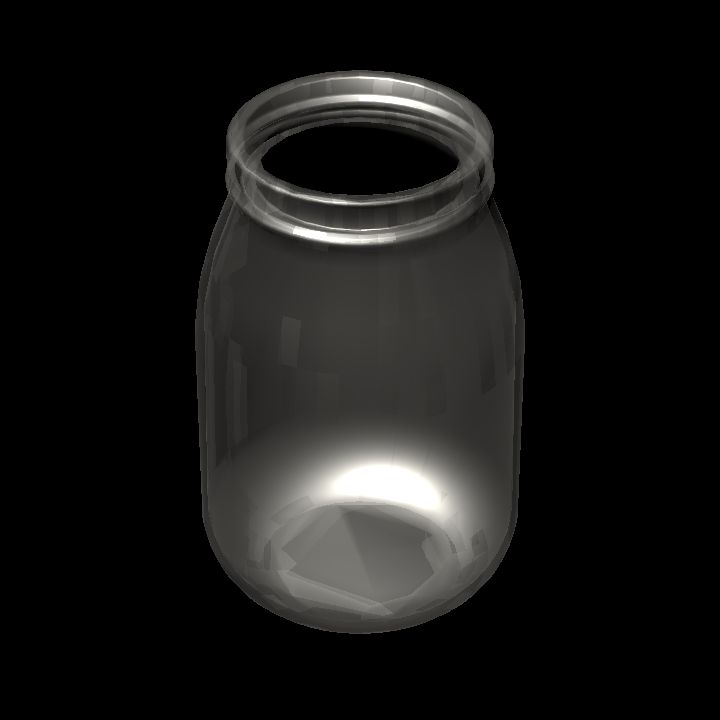 Empty glass jar A