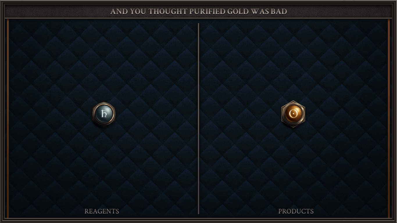 AND YOU THOUGHT PURIFIED GOLD WAS BAD