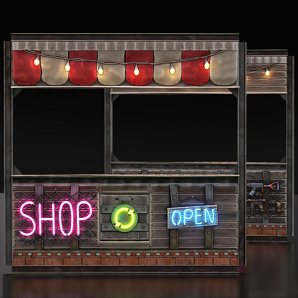 Cozy Metal Shop Front (GLOW)