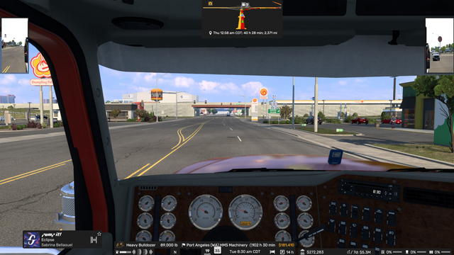 Adviser Bottom Bar Map small centered - ETS2 HUD V1.61 preview