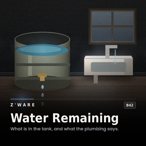 Z'Ware Water Remaining [B42] - v0.2.0