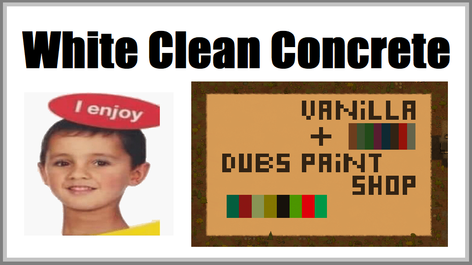 White Clean Concrete mod preview for RimWorld