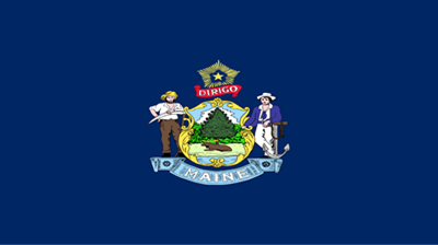 The flag of the state of Maine