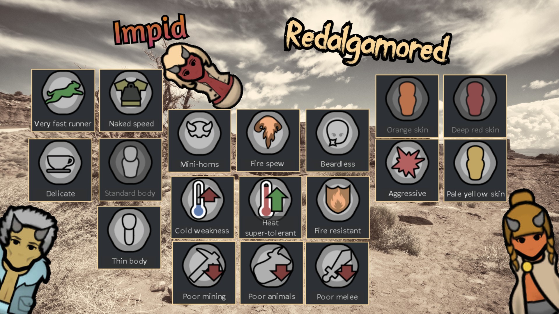 Impid Vanilla race reworked ][ xenotype redalgamored
