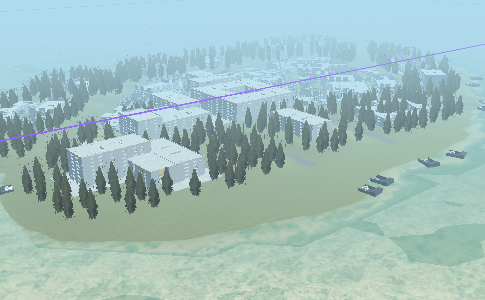 low shore island