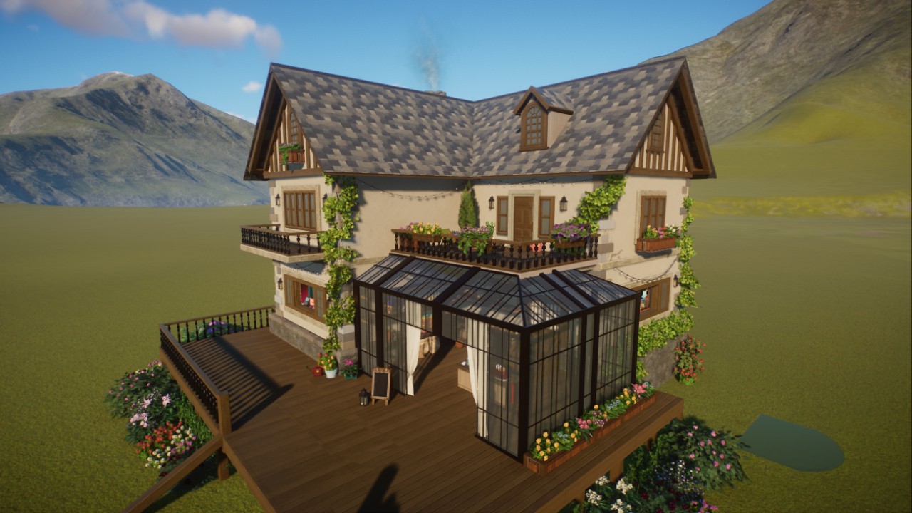 shop shell with a flower garden preview