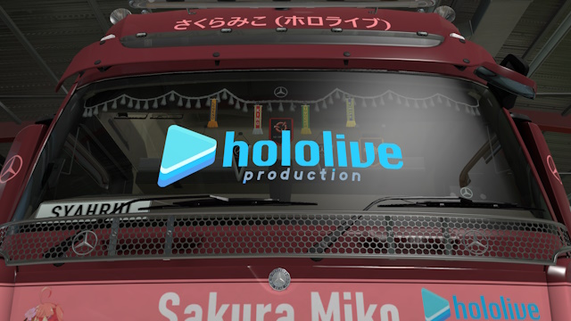 Hololive Window Sticker for Mercedes Actros MP4
