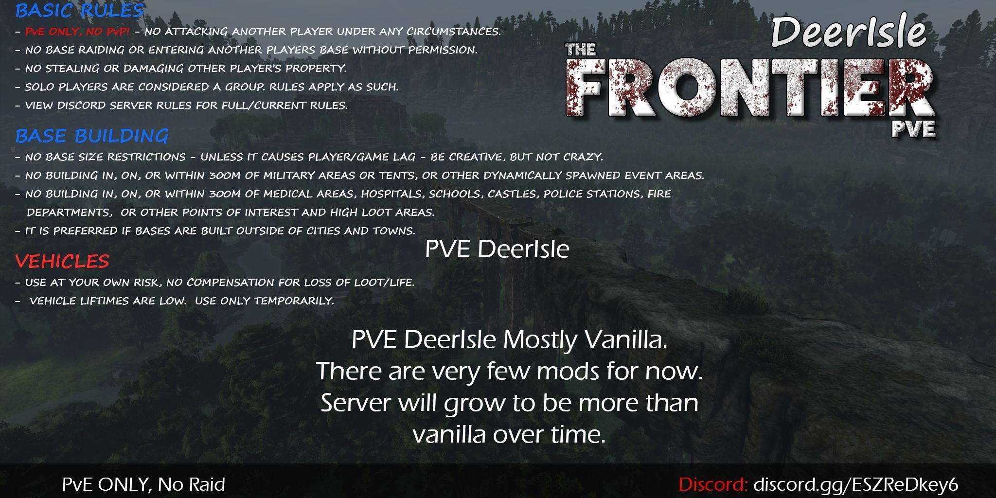 The Frontier DeerIsle PvE Only Server Pack
