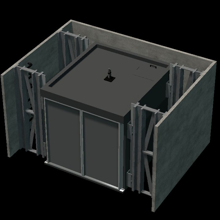Elevator no-door-cabin-top